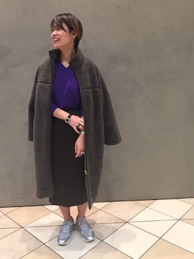 Kaori Shimomuraさん(レディース・160cm)の秋コーディネート