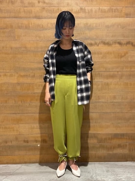 「RECOMMEND  ITEM STYLING」｜「アイテム（パンプス）」を使った、Kaori Shimomuraさん（レディース・162cm）の夏コーディネート