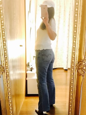 「スカラップ」｜「アイテム（キャップ）」を使った、SAO❤︎さん（レディース・151cm）の夏コーディネート