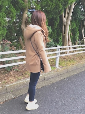 「A part by（アパートバイ）のアイテム（ダッフルコート）」を使った、ayumiさん（レディース・160cm）の冬コーディネート