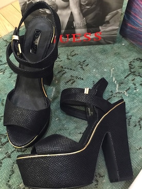 「アイテム（サンダル）」を使った、864_Burgundyさん（レディース・176cm）の秋コーディネート