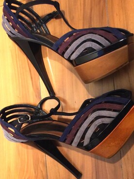 「アイテム（サンダル）」を使った、864_Burgundyさん（レディース・176cm）の秋コーディネート