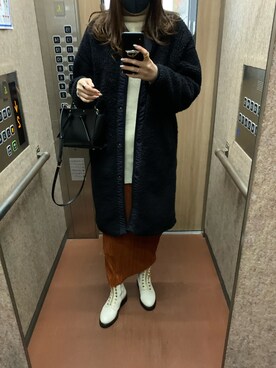 「select MOCA（セレクトモカ）のアイテム（セットアップ）」を使った、MAさん（レディース・164cm）の冬コーディネート