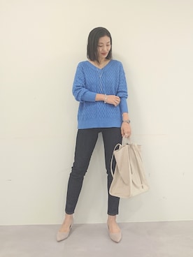 「ヤヌーク」｜「アイテム（アクセサリー）」を使った、youkyさん（レディース・163cm）の冬コーディネート