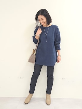 「YANUK（ヤヌーク）のアイテム」を使った、youkyさん（レディース・163cm）の冬コーディネート