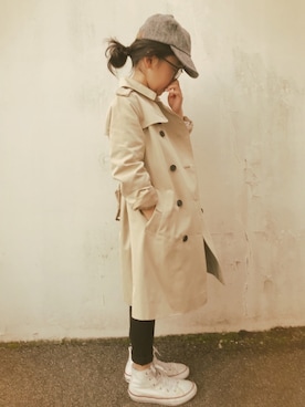 「green label relaxing（グリーンレーベルリラクシング）のアイテム（その他アウター）」を使った、micooさん（キッズ・120cm）の冬コーディネート