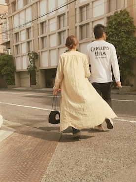 「FRAMeWORK（フレームワーク）のPORSELLI バレーシューズ◆（バレエシューズ）」を使った、micooさん（レディース・150cm）の夏コーディネート