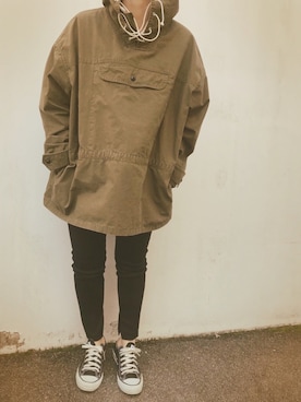 「アイラブCONVERSE」｜「アイテム（その他アウター）」を使った、micooさん（レディース・150cm）の冬コーディネート