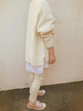 「アイテム（レギンス/スパッツ）」を使った、micooさん（レディース・150cm）の秋コーディネート