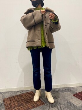 「RODEO CROWNS WIDE BOWL（ロデオクラウンズワイドボウル）のアイテム（ブルゾン）」を使った、moeさん（レディース・164cm）の冬コーディネート