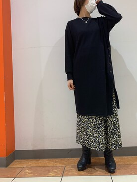 「RAGEBLUE（レイジブルー）のアイテム（アクセサリー）」を使った、moeさん（レディース・164cm）の冬コーディネート