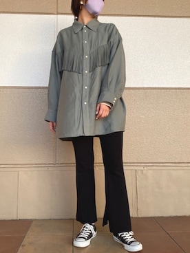 「★★★のアイテム」を使った、moeさん（レディース・164cm）の春コーディネート