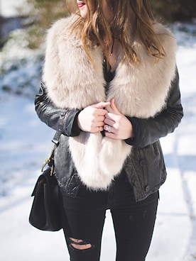 「BaubleBar（-）のアイテム」を使った、ShopMiltonJamesさん（レディース・165cm）の冬コーディネート