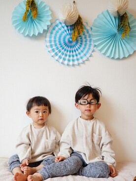 「ワッフル」｜suke_kitoさん（キッズ・80cm）の春コーディネート