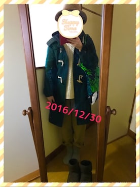「URBAN RESEARCH（アーバンリサーチ）のアイテム（ダッフルコート）」を使った、リンリンさん（レディース・165cm）の冬コーディネート
