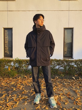 「UNIQLO+J」｜「アイテム（ブルゾン）」を使った、FUMAさん（メンズ・175cm）の秋コーディネート