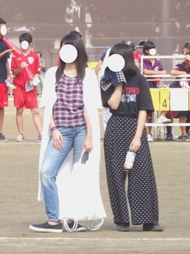 「MINIMUM（ミニマム）のアイテム（トップス）」を使った、mimiさん（レディース・161cm）の夏コーディネート