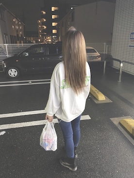 「one way（ワンウェイ）のアイテム（スウェット）」を使った、159chanさん（レディース・159cm）の冬コーディネート