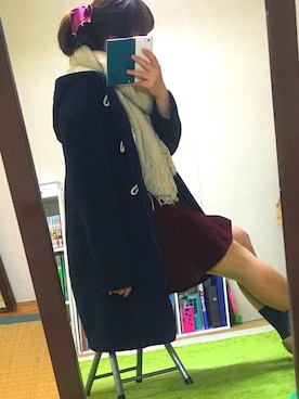 「NICE CLAUP（ナイスクラップ）のアイテム（ダウンジャケット/コート）」を使った、もぐもぐさん（レディース・155cm）の冬コーディネート