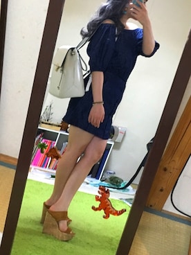 「足長効果」｜「アイテム（オールインワン・サロペット）」を使った、もぐもぐさん（レディース・155cm）の春コーディネート