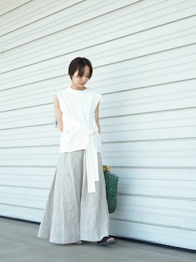 「LUCA/LADY LUCK LUCA（ルカ/レディラックルカ）のアイテム（スカート）」を使った、KOYAMAさん（レディース・158cm）の春コーディネート