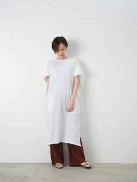 「LUCA/LADY LUCK LUCA（ルカ/レディラックルカ）のアイテム（パンツ）」を使った、KOYAMAさん（レディース・158cm）の夏コーディネート