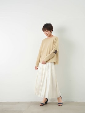 「LUCA/LADY LUCK LUCA（ルカ/レディラックルカ）のアイテム（スウェット）」を使った、KOYAMAさん（レディース・158cm）の冬コーディネート