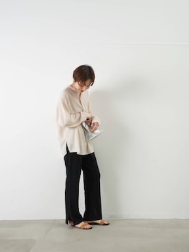 「LUCA/LADY LUCK LUCA（ルカ/レディラックルカ）のアイテム（パンツ）」を使った、KOYAMAさん（レディース・158cm）の春コーディネート