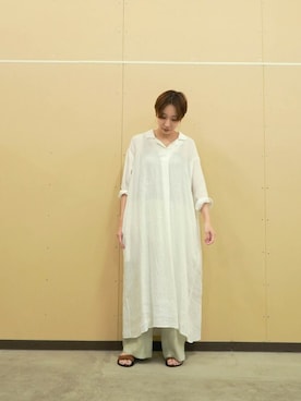 「LUCA/LADY LUCK LUCA（ルカ/レディラックルカ）のアイテム（パンツ）」を使った、KOYAMAさん（レディース・158cm）の夏コーディネート