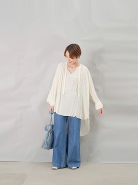「LUCA/LADY LUCK LUCA（ルカ/レディラックルカ）のアイテム（トップス）」を使った、KOYAMAさん（レディース・158cm）の夏コーディネート