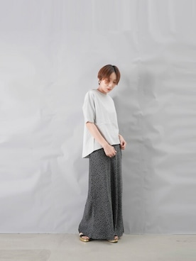 「LUCA/LADY LUCK LUCA（ルカ/レディラックルカ）のアイテム（スカート）」を使った、KOYAMAさん（レディース・158cm）の夏コーディネート