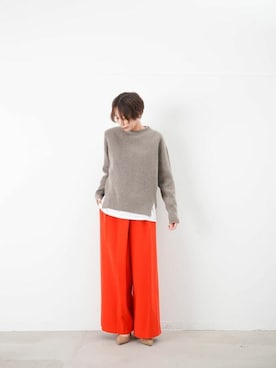 「LUCA/LADY LUCK LUCA（ルカ/レディラックルカ）のアイテム（パンツ）」を使った、KOYAMAさん（レディース・158cm）の秋コーディネート