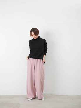 「LUCA/LADY LUCK LUCA（ルカ/レディラックルカ）のアイテム（パンツ）」を使った、KOYAMAさん（レディース・158cm）の冬コーディネート