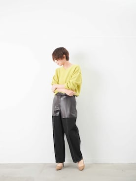 「LUCA/LADY LUCK LUCA（ルカ/レディラックルカ）のアイテム（パンツ）」を使った、KOYAMAさん（レディース・158cm）の冬コーディネート