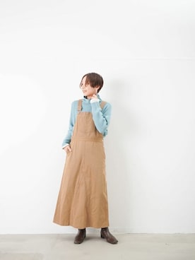 「LUCA/LADY LUCK LUCA（ルカ/レディラックルカ）のアイテム（ワンピース/ドレス）」を使った、KOYAMAさん（レディース・158cm）の冬コーディネート