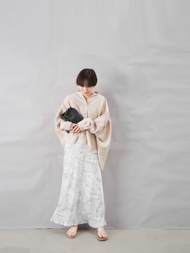 「LUCA/LADY LUCK LUCA（ルカ/レディラックルカ）のアイテム（スカート）」を使った、KOYAMAさん（レディース・158cm）の春コーディネート
