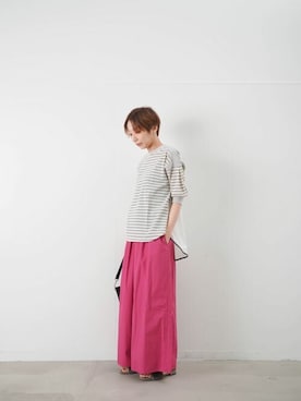 「LUCA/LADY LUCK LUCA（ルカ/レディラックルカ）のアイテム」を使った、KOYAMAさん（レディース・158cm）の夏コーディネート