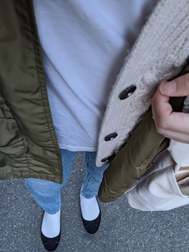 「ZOZO（ゾゾ）のスリムテーパードデニムパンツ［WOMEN］（デニムパンツ）」を使った、あやさん（レディース・153cm）の春コーディネート