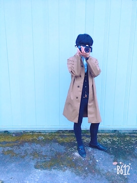 「RIVER FIELDのアイテム（ローファー、ブラック系）」を使った、げん.さん（メンズ・173cm）の春コーディネート