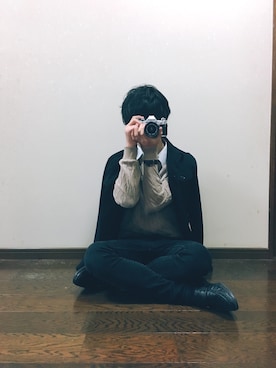 「アイテム（カバーオール）」を使った、げん.さん（メンズ・173cm・10代）の春コーディネート