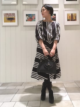 「IOSSELLIANI（イオッセリアーニ）のアイテム」を使った、yariさん（レディース・158cm）の冬コーディネート