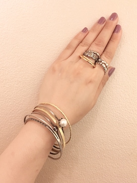 「IOSSELLIANI（イオッセリアーニ）のアイテム（アクセサリー）」を使った、yariさん（レディース・158cm）の夏コーディネート
