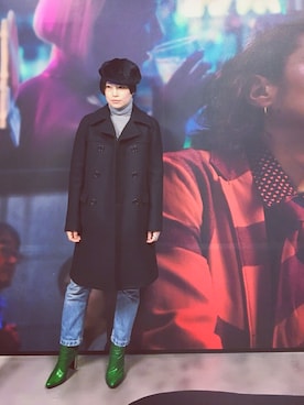 「SAINT LAURENT PARIS（サンローランパリ）のアイテム（ジャケット/アウター）」を使った、yariさん（レディース・158cm）の秋コーディネート