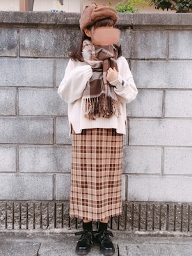 「フライトハット」｜りかさん（レディース・146cm）の冬コーディネート