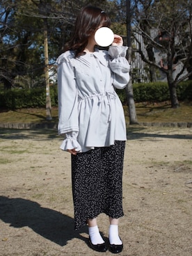 「a.g.plus（エージープラス）のアイテム（スカート）」を使った、りかさん（レディース・146cm）の春コーディネート