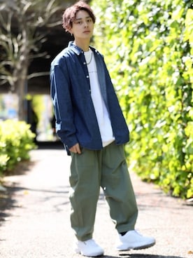 「RAGEBLUE（レイジブルー）のアイテム」を使った、冨田 幸大さん（メンズ・171cm）の春コーディネート