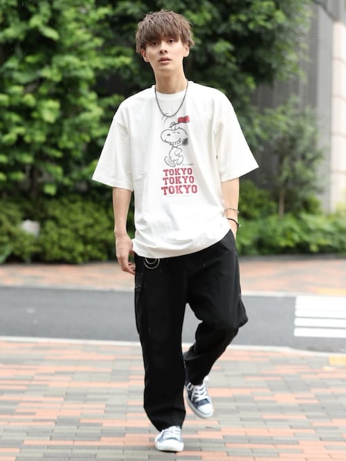 冨田 幸大 Vintage Peanutsのtシャツ カットソーを使ったコーディネート Wear