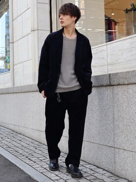 「FREAK'S STORE（フリークスストア）のアイテム（テーラードジャケット）」を使った、冨田 幸大さん（メンズ・171cm）の秋コーディネート