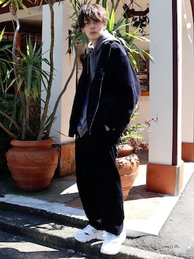 「FREAK'S STORE（フリークスストア）のアイテム（テーラードジャケット）」を使った、冨田 幸大さん（メンズ・171cm）の秋コーディネート