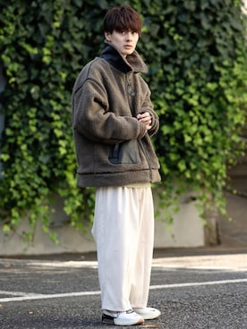 「kutir（クティール）のアイテム（その他アウター）」を使った、冨田 幸大さん（メンズ・171cm）の秋コーディネート